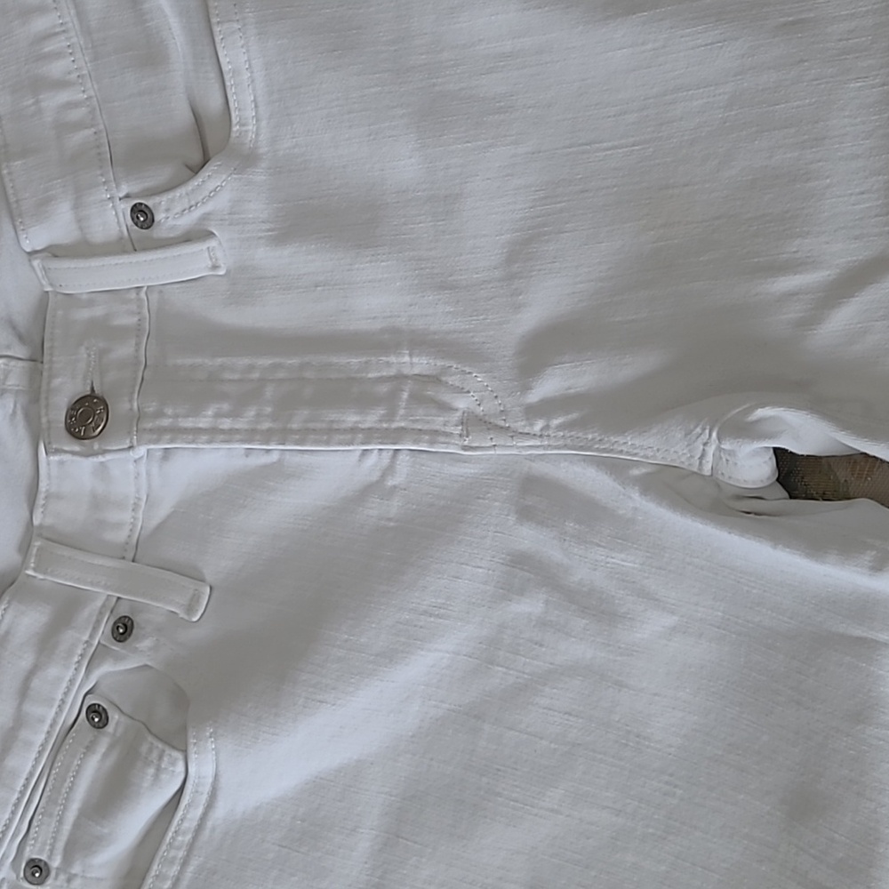 J.Crew White Womens Jeans Size 29 8" Midrise Skinny Stretch Raw Hem 2% Elastane - Picture 9 of 9